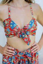 Red Tie Bow Bralet